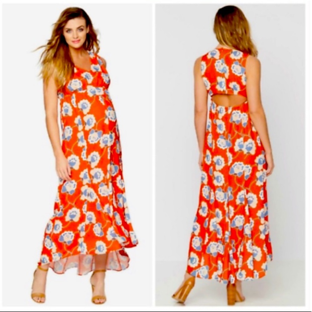 A Pea in the Pod Medium Maternity Floral Dress